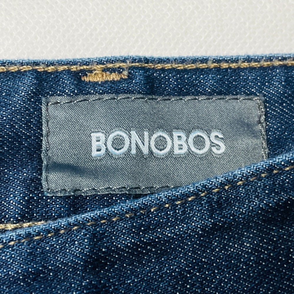 Bonobos Jeans Mens 40x32 Straight Leg USA Made Selvedge Dark Wash Denim - Picture 6 of 16